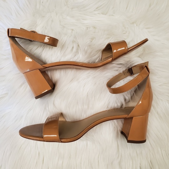 Ann Taylor Shoes - Ann Taylor Block Heels Sandals Nude 9M